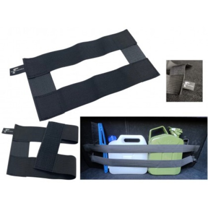 Organizer auto, MOTOVISION, 15x90cm, negru, rips si banda elastica