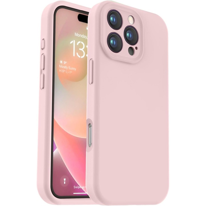 Калъф за Apple iPhone 16 Pro Max силиконов калъф розов
