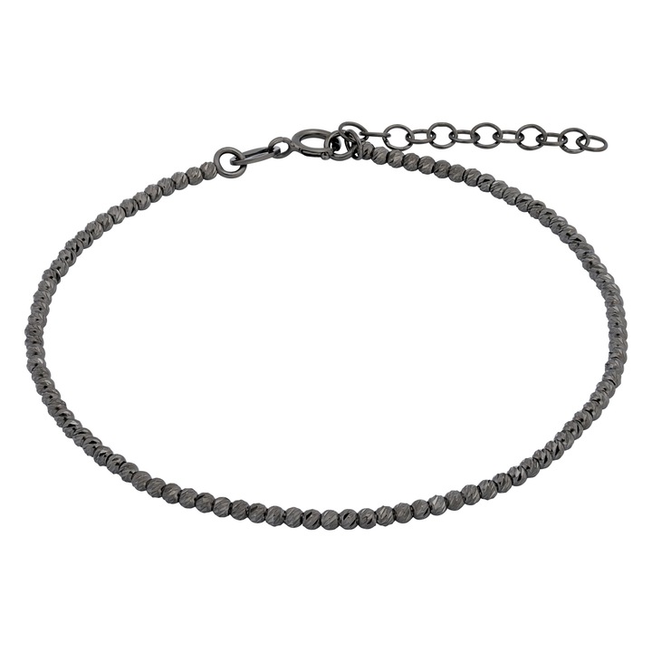 Bratara din Aur Galben de 18 kt cu Bile Diamantate si Placata cu Ruteniu, Sandra Ferretti, 2.70g