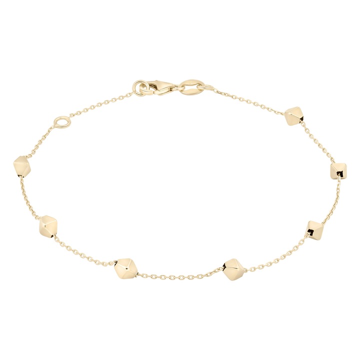 Bratara din Aur Galben de 18 kt cu Romburi, Sandra Ferretti, 1.24g