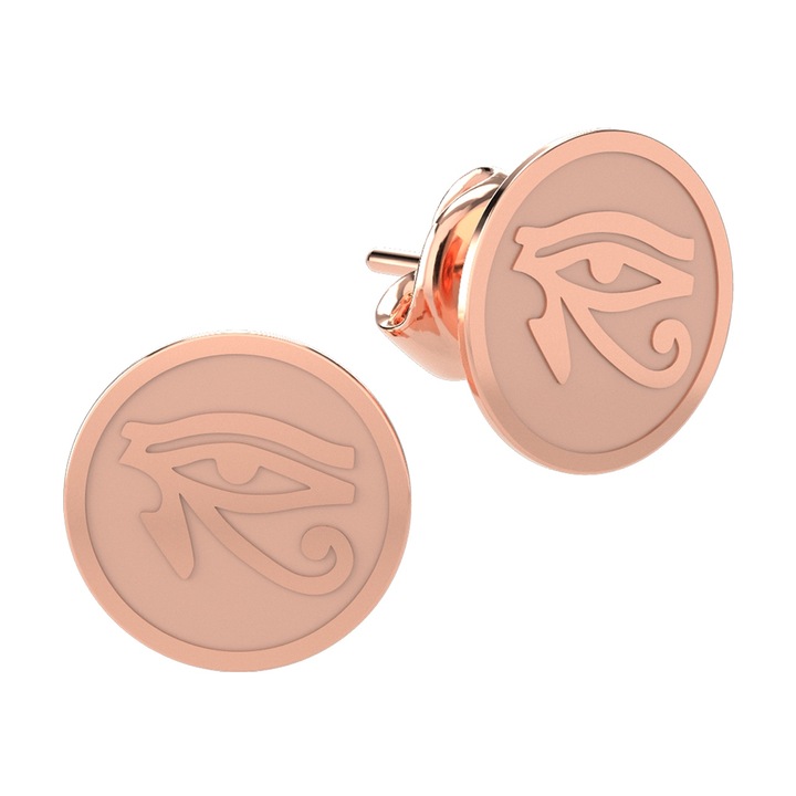 Cercei din aur roz 14K Ochiul lui Horus