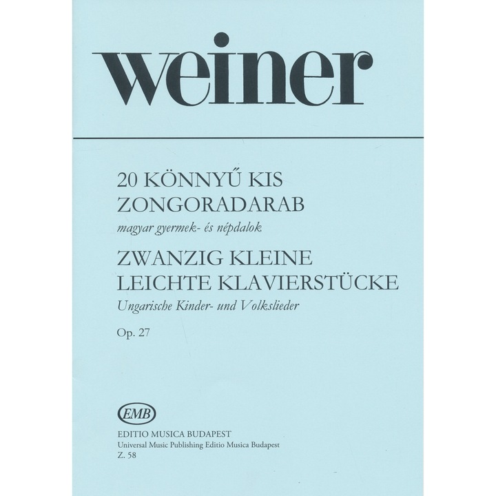 Weiner Leó: 20 piese mici ușoare pentru pian