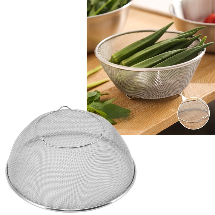 Inox szűrő, Jormftte, 24cm, könnyen tisztítható, sokoldalú