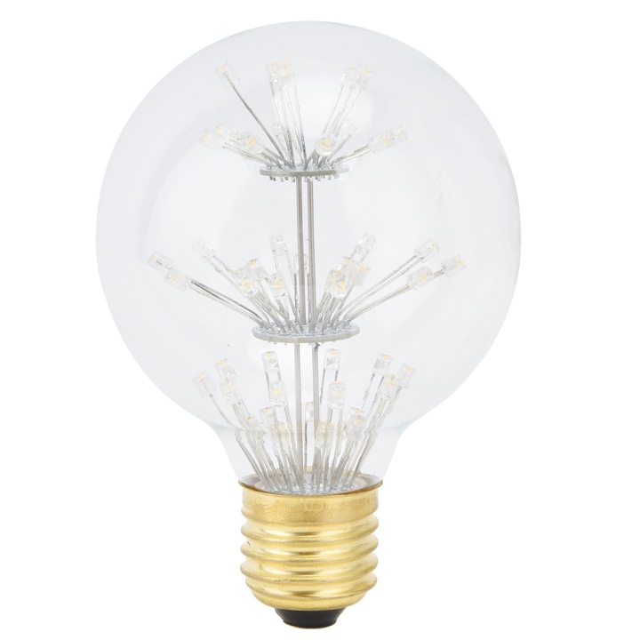 Jormftte Dekoratív mécses, 3W, meleg fény, üveg, 12x6.5x6.5cm