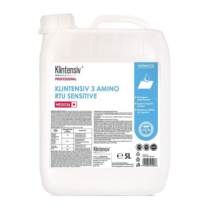 Detergent lichid 3 AMINO RTU SENSITIVE, Klintensiv, 5 litri