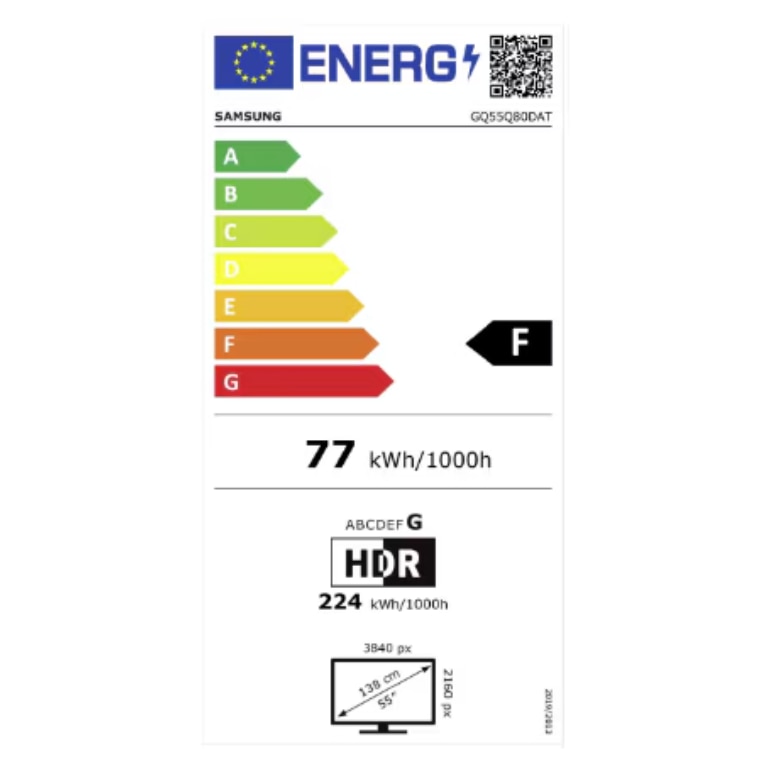 Televizor Samsung GQ55Q80DATXZG QLED TV, 139 cm, 4K, UHD