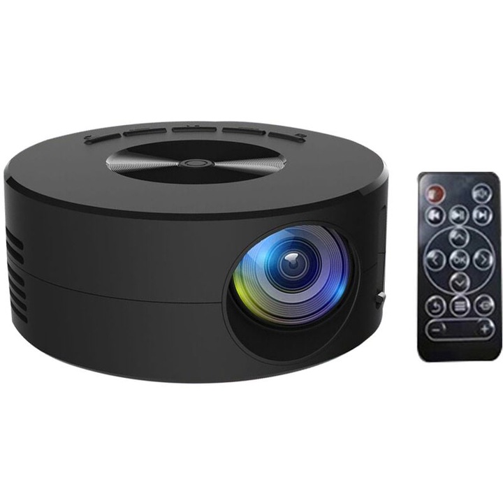 Mini hordozható LED projektor, LCD képernyő, 320180, ABS anyagból, otthoni használatra