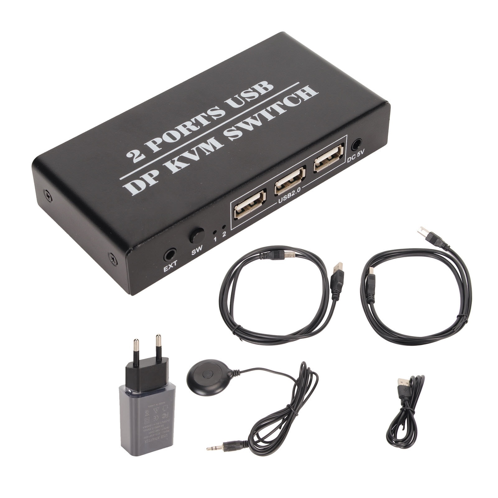 Switch KVM DisplayPort Zeaicos, 2 porturi, rezolutie 4K 60Hz