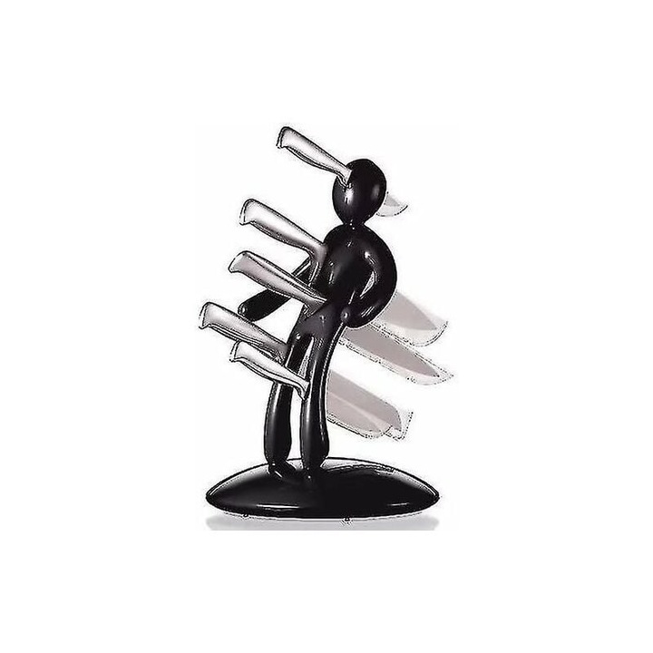 Suport pentru cutite, Enforose, design umanoid, plastic ABS, usor de curatat, negru