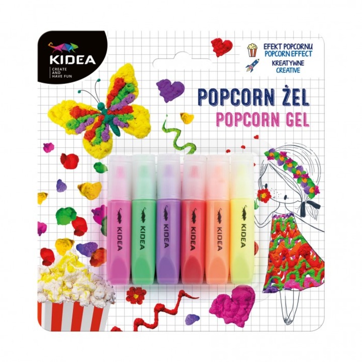 Set 6 tuburi cu gel Kidea, Multicolor