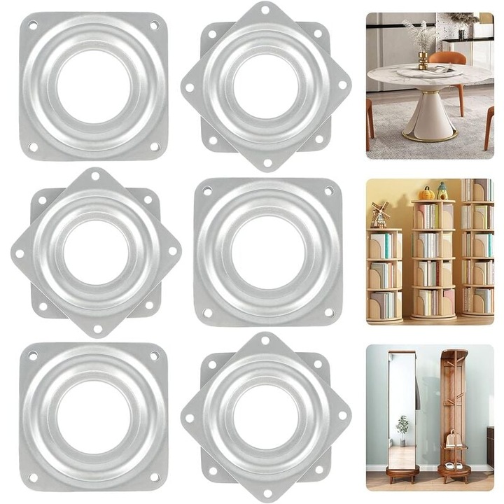 Placa rotativa Lazy Susan, AMRINUGL, otel galvanizat, capacitate 30kg, instalare usoara