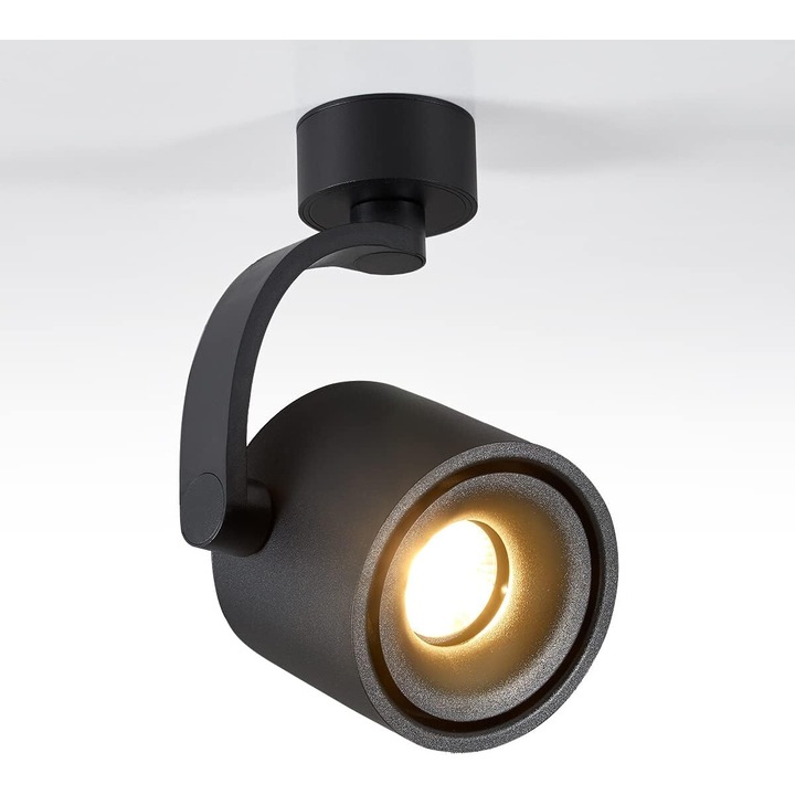 10W-os szabályozható LED mennyezeti spotlámpa, LED mennyezeti spotlámpa, mennyezeti spotlámpák, mennyezeti alkalmazások, mennyezet, LED világítás, beltéri mennyezet, IP20 (fekete)