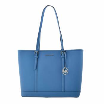 Geanta dama Michael Kors Jet Set Travel, Piele naturala, albastra
