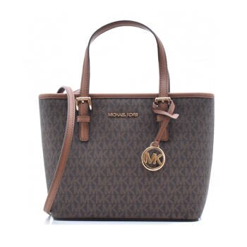 Geanta dama Michael Kors Jet Set Travel, Piele naturala, maro