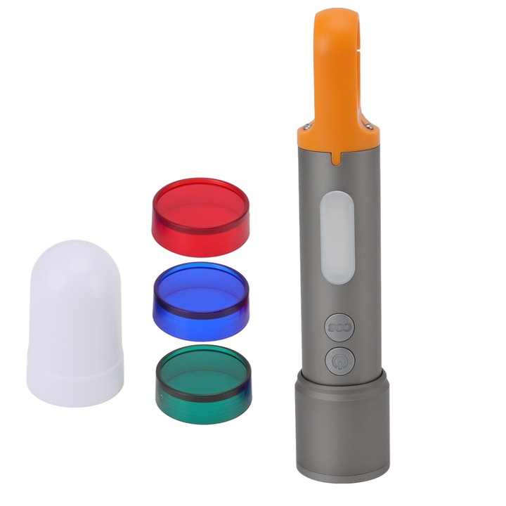 Lanterna LED Mmgoqqt, telescopica, 5 moduri de iluminare, IP65, 160x33mm, acumulator 18650 inclus