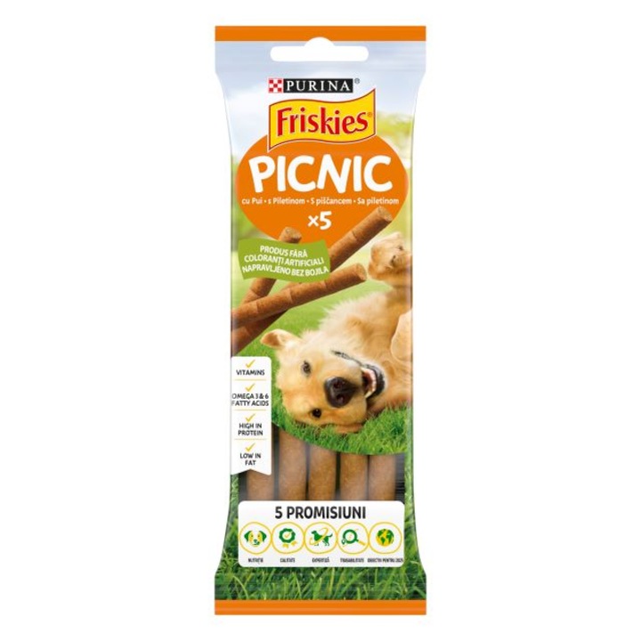 Лакомство за кучета, PURINA FRISKIES, Dog Picnic, за кучета в зряла възраст, Пиле, 42g