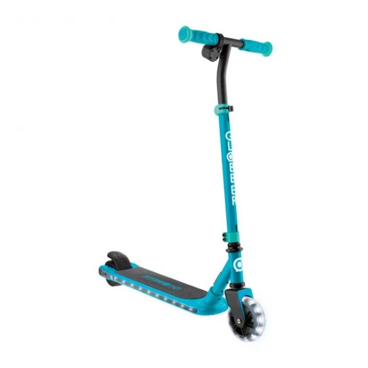 Детска тротинетка GLOBBER, E-MOTION 6, електрическа, светеща платформа и колела, изумрудено зелена, 7+ години