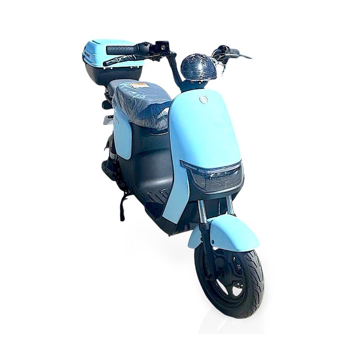 Електрически скутер TIGTAG Golden Tiger, 1000W, с багажен куфар, Син