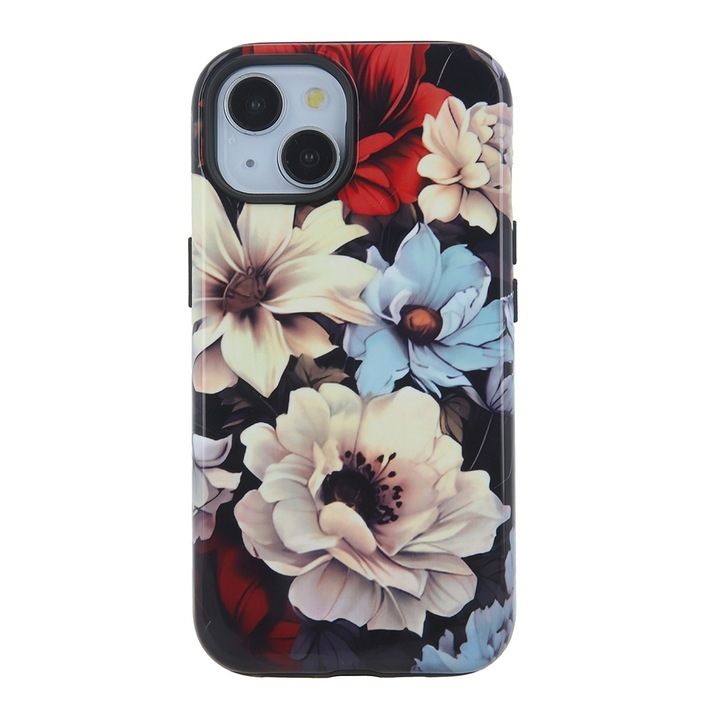 Husa de protectie Decor Protect, Garden, pentru Apple iPhone 13/iPhone 14, Multicolor