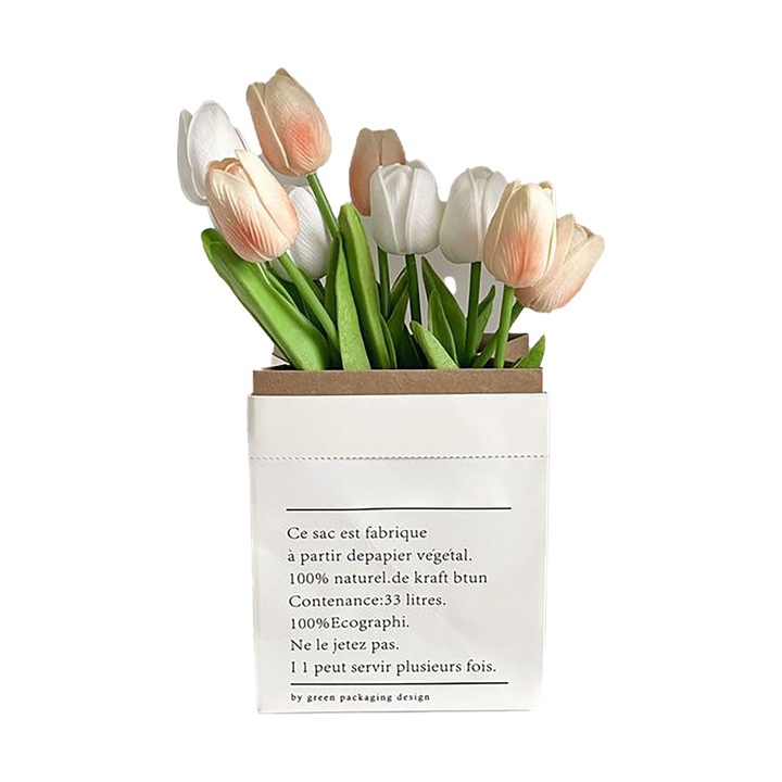 Jormftte mesterséges tulipánvirágok, finom részletek, természetes színek, többszínű készlet