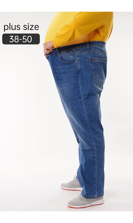 Blugi barbati extra largi, Realize, Bumbac, Albastru deschis, Albastru