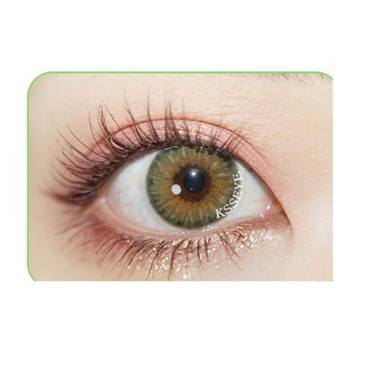 Цветни контактни лещи, Jubby Green 365 Wears, Козметика, Без диоптър