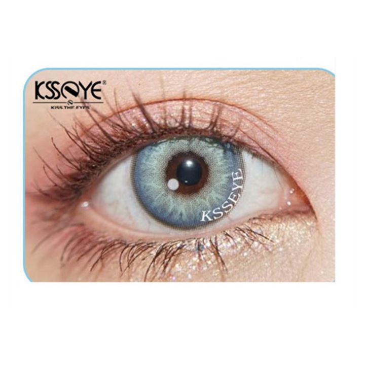 Цветни контактни лещи, Himalaya Blue 365 Wear, Козметика, Без диоптър