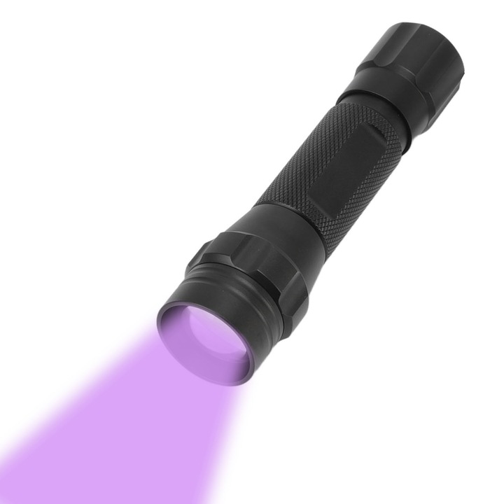 UV фенерче, Jormftte, алуминий, 395 nm, 130 x 30 mm, преносимо, черно