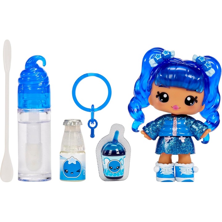 Кукла Yummiland Rory Blueberry, с гланц за устни, ароматизиран, комплект за игра за деца 4+ години MGA Entertainment 10 cm