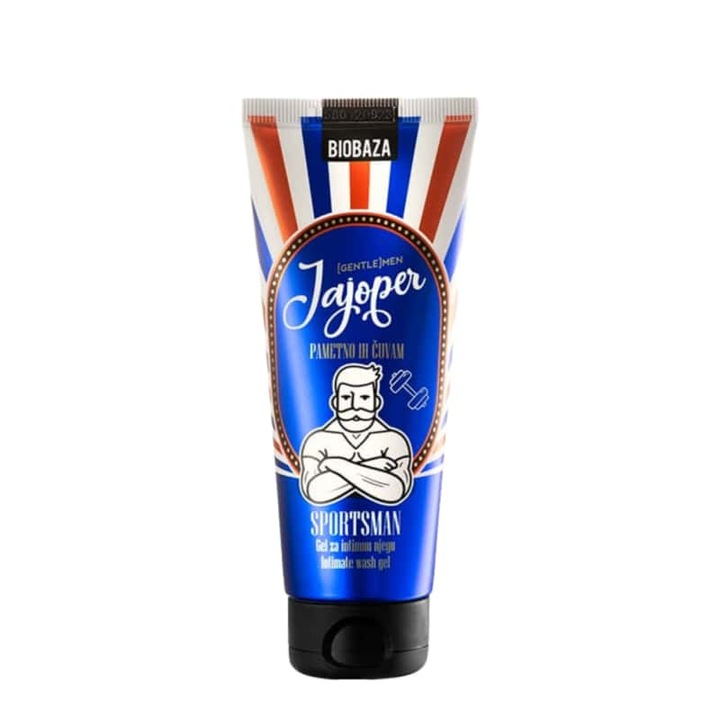 Gel intim natural pentru barbati, cu aloe vera si extract de portocala dulce & salvie, Jajoper Sportsman, BIOBAZA GENTLE[MEN], 100 ml