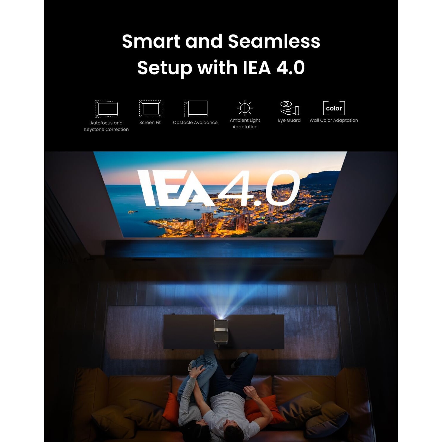 Proiector video portabil smart Anker Nebula Cosmos Laser SE, 4K