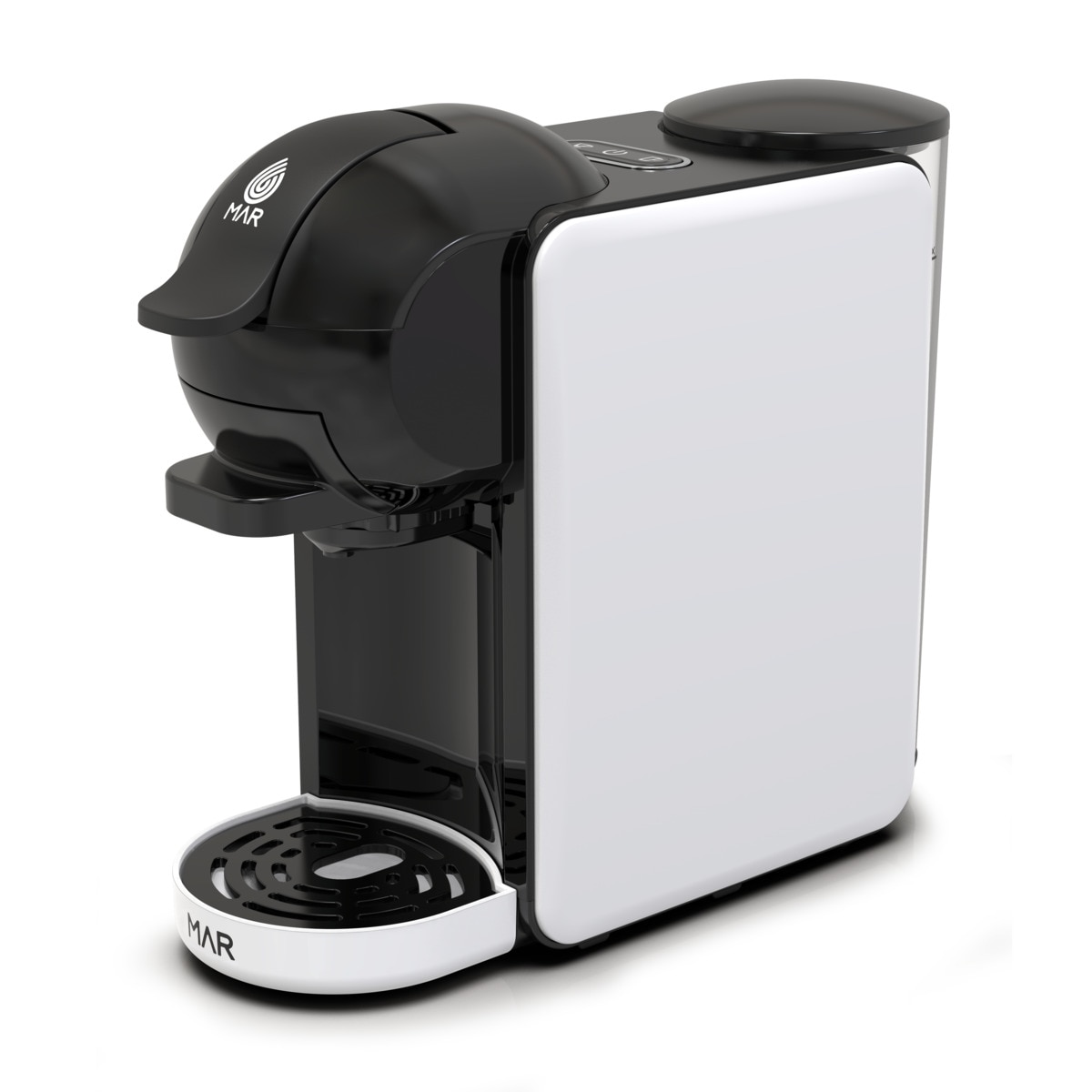Espressor pentru cafea macinata si capsule 9in1 MAR MR-1002, 1450W, 19 bari, 0.8L, Alb