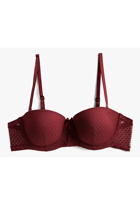 KOTON, Sutien push-up cu burete, Rosu inchis