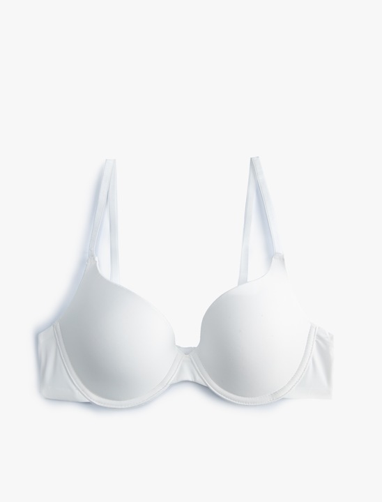 KOTON, Sutien push-up cu bretele ajustabile, Alb murdar, 70A