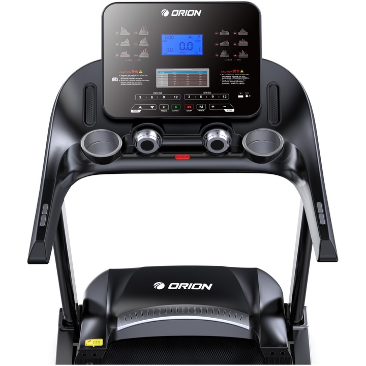 Banda de alergat electrica Orion Blaze 500, motor 3 CP, viteza 1-16 km/h, Bluetooth+App (Fitshow / Kinomap / Ziwft), inclinare automata, greutate maxima suportata 120 kg