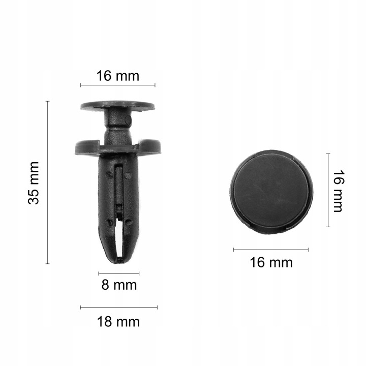 Rögzítő bilincs, Védelem, Kompatibilitás, OEM szám 6504521, Furat átmérője 6mm