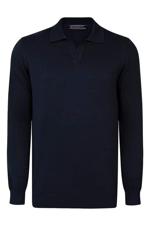 Felix Hardy, Pulover polo de bumbac cu model uni, Albastru ultramarin