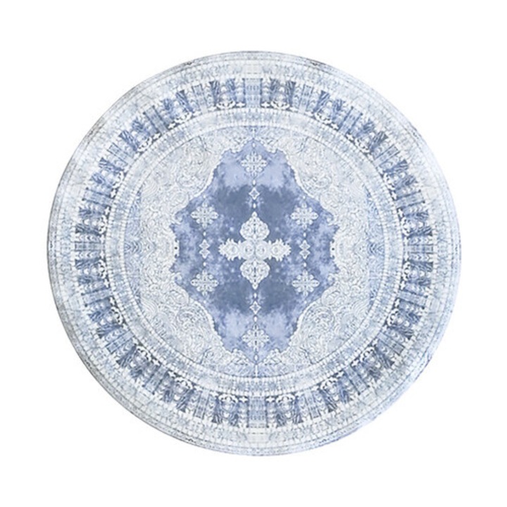 Килим Platinum син/кремав Ø 160 см
