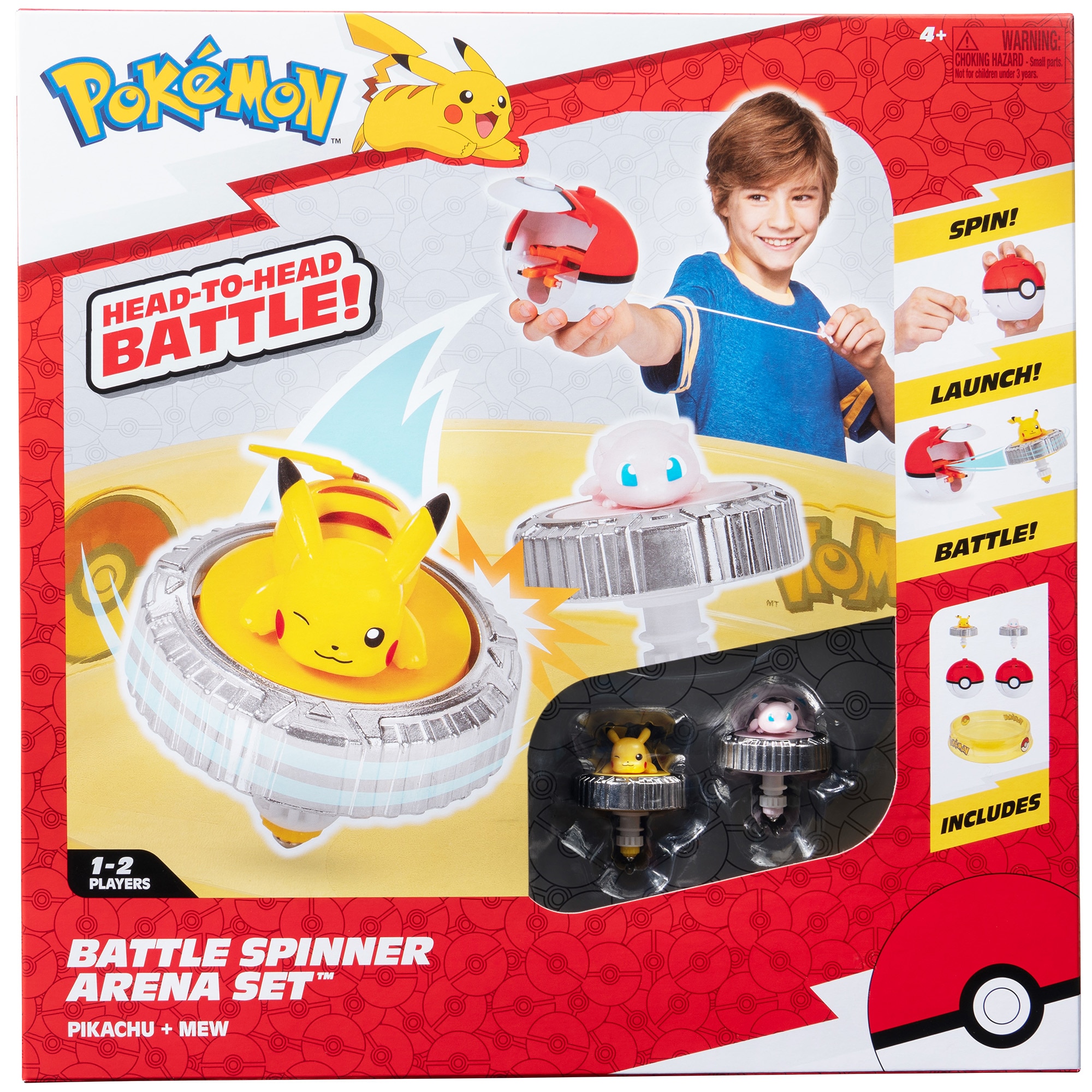 Set de joaca Pokemon - Battle Spinner Arena, cu 2 figurine