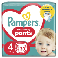 Scutece-Chilotel Pampers Active Baby Pants Value Pack, Marimea 4, 9-15 kg, 30 buc