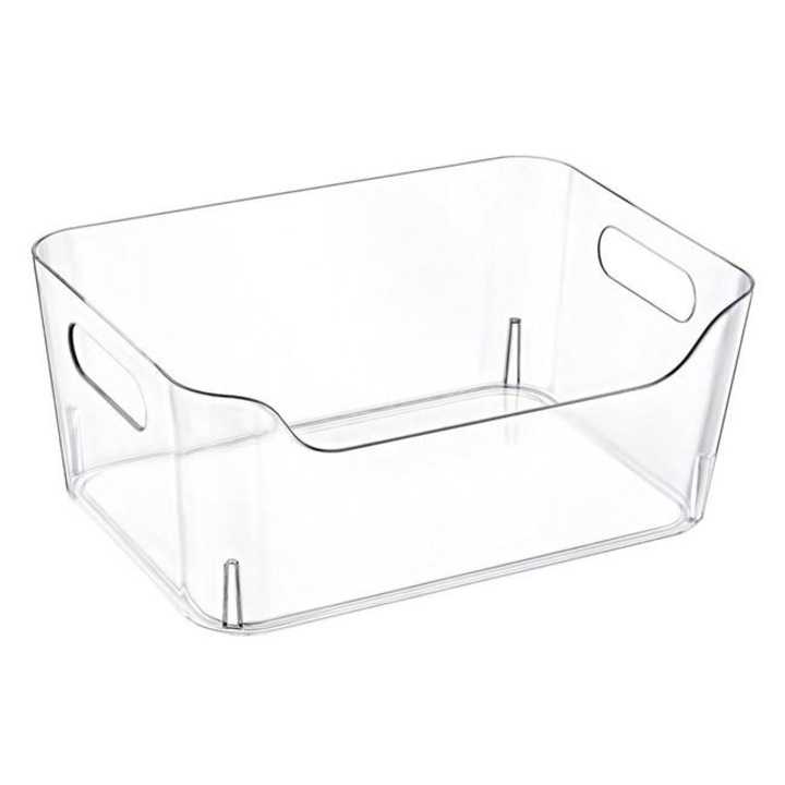 Cutie de depozitare Antbro® din plastic transparent cu manere, 3l