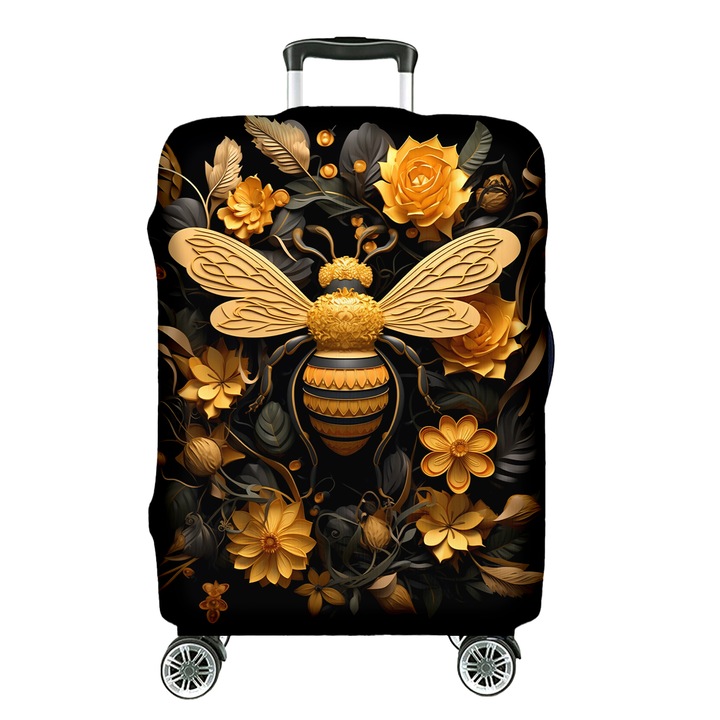 Husa protectie elastica pentru valiza, Fullprint, М, Bee With Blossoms