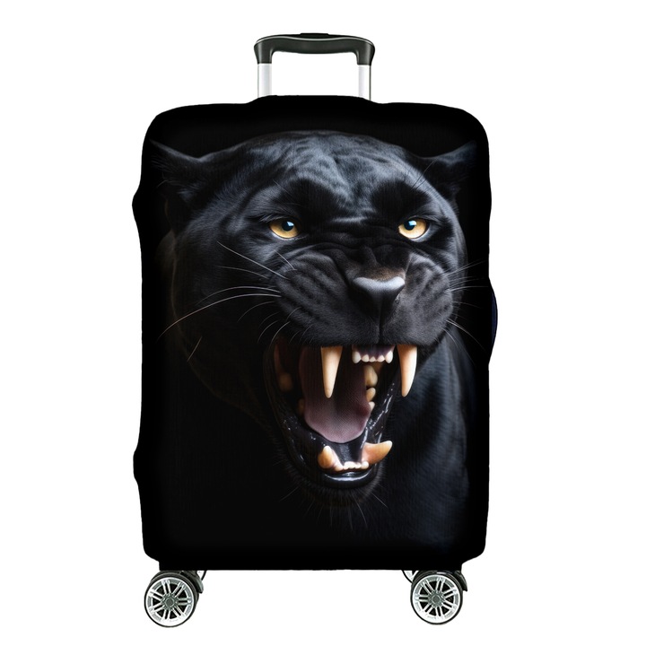 Husa protectie elastica pentru valiza, Fullprint, М, Black Panther