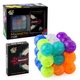 Joc de constructie cu bile magnetice educativ, Fanxin, puzzle creativ 3D, Jocuri de memorie si inteligenta, 7 forme, 54 carduri de design, set pentru copii 3 ani si peste