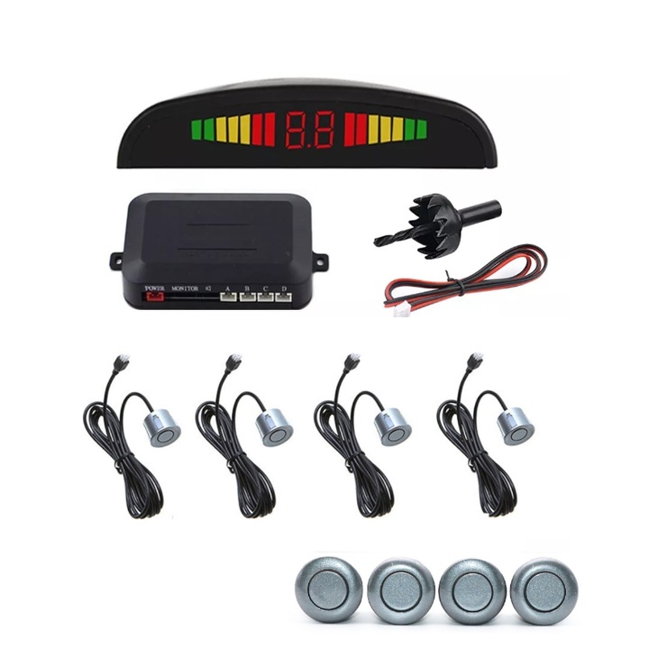Set 4 senzori parcare cu afisaj si sunet