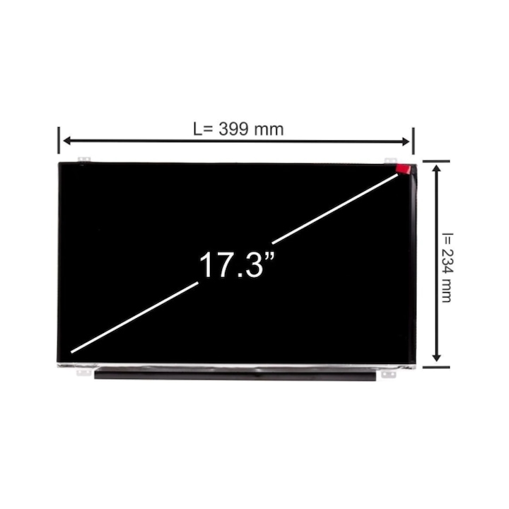 Дисплей на лаптоп 17,3 инча тънък 1600x900 NT173WDM-N21 30 пина