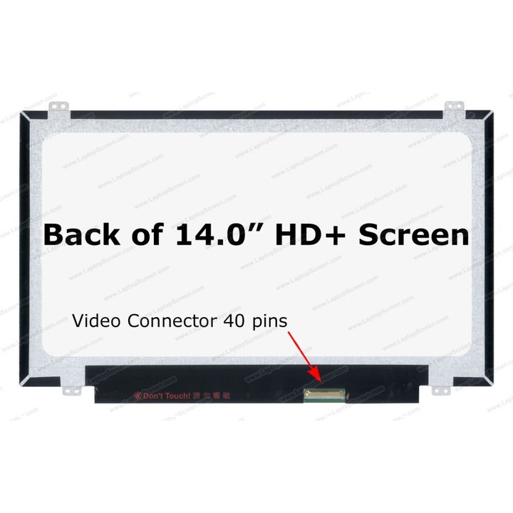 Laptop kijelző 14,0 hüvelykes vékony HD++ 1600x900 N140FGE-LA2 tartókkal 40 tűs