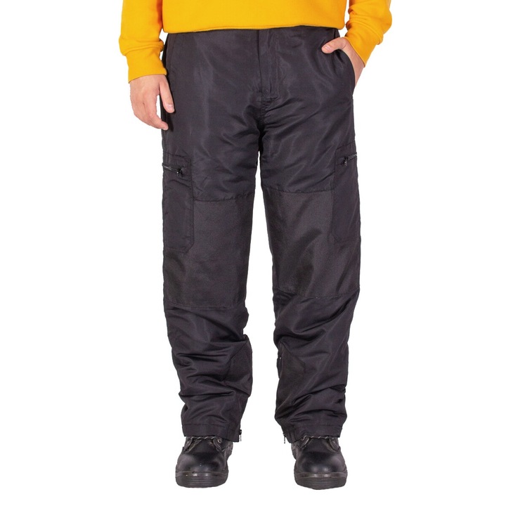 Pantaloni de schi pentru barbati impermeabili si caldurosi, Negru