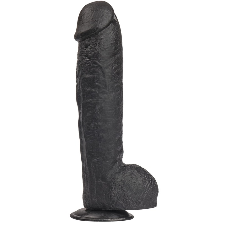 Realisztikus vibrátor, Night Fantasy, 32 cm, 6,5 cm átmérőjű, fekete