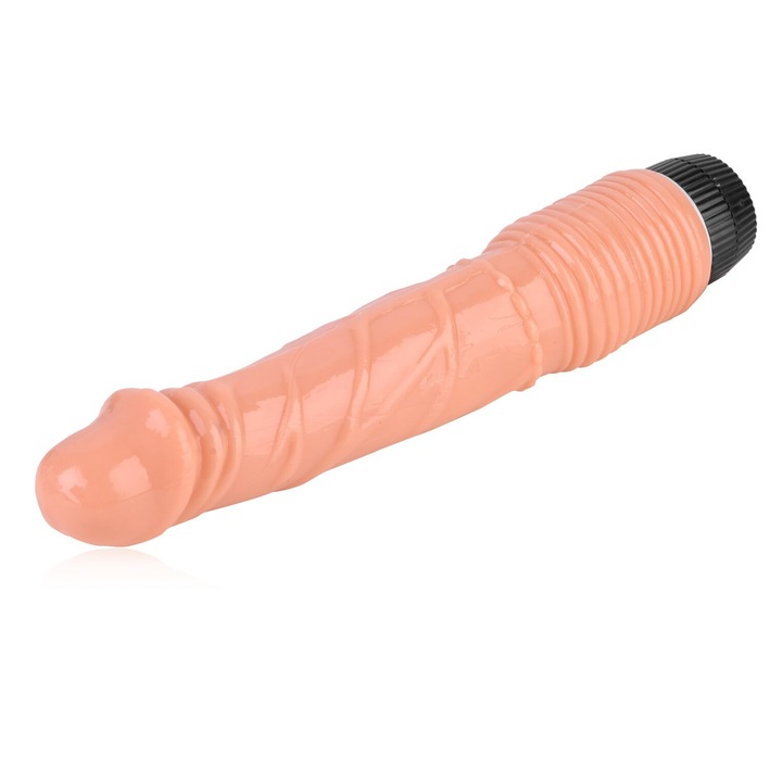 Вибратор Night Fantasy, Реалистичен, 20 см, Регулируеми вибрации, Телесен цвят